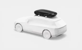 Thule Dachbox mieten, montiert auf Autodach bei Dachboxit
