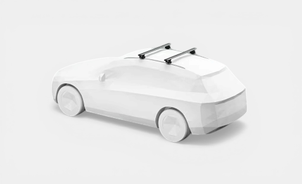 Thule Dachträger mieten, montiert auf Autodach bei Dachboxit